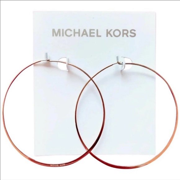 NWT MICHAEL KORS Whisper Hoop Earrings - Picture 2 of 5